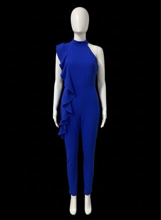 Mono azul con volantes