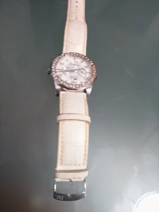 Reloj Lotus Multifunción Blanco y Plateado