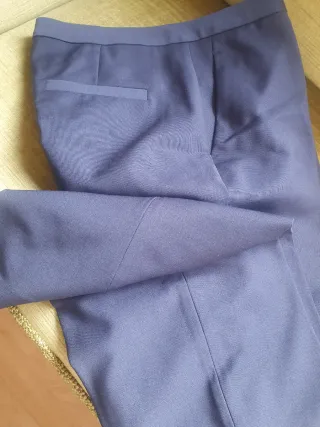 Pantalón azul de vestir para mujer