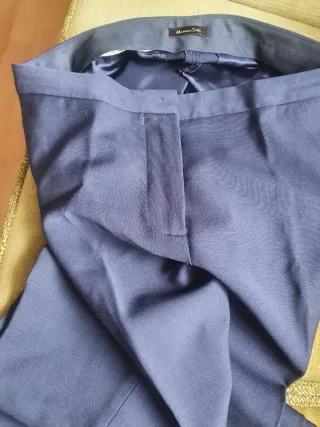 Pantalón azul de vestir para mujer