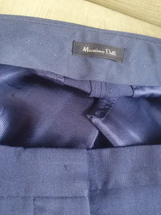 Pantalón azul de vestir para mujer