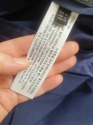 Pantalón azul de vestir para mujer