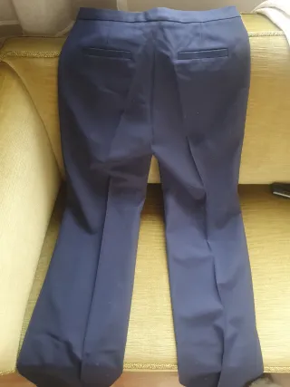 Pantalón azul de vestir para mujer