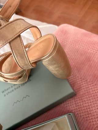 Tacones Mim Shoes Plataforma Dorados