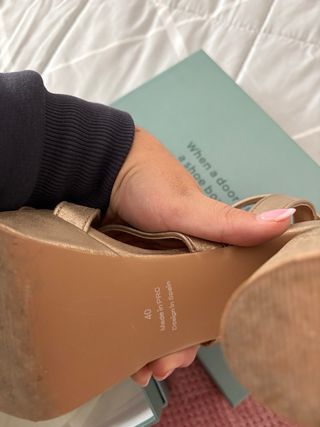 Tacones Mim Shoes Plataforma Dorados