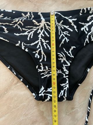Bikini Corallo Bianco e Nero Tg 46