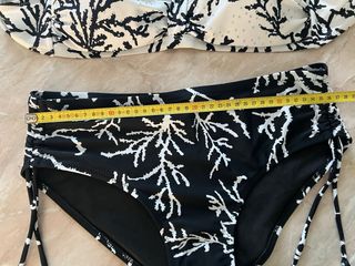 Bikini Corallo Bianco e Nero Tg 46