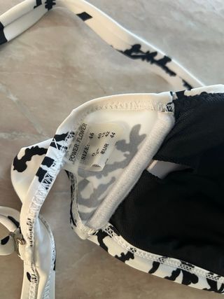 Bikini Corallo Bianco e Nero Tg 46