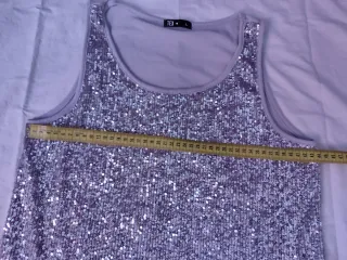 Top de lentejuelas, gris.