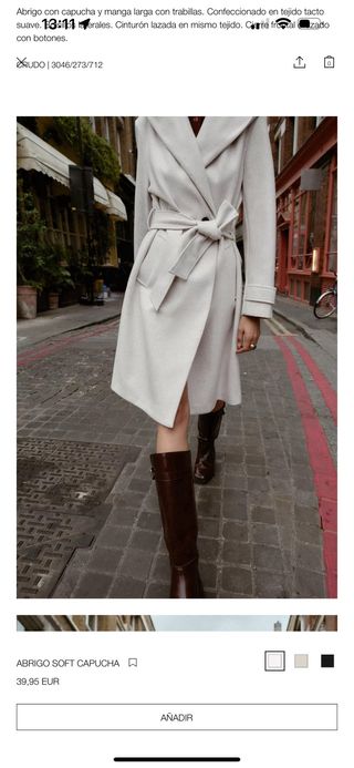 Abrigo de Zara nuevo de temporada