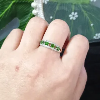 Anillo Diópsido Natural Ajustable