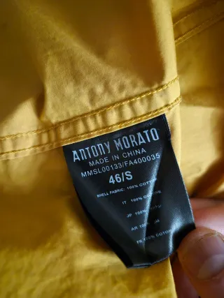 Camisa Slim Antony Morato color mostaza