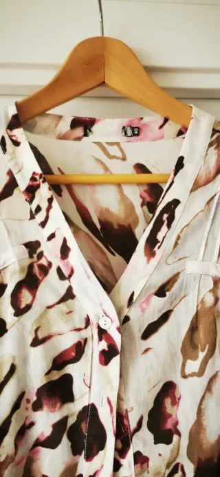 Blusa Algodón Estampada Multicolor