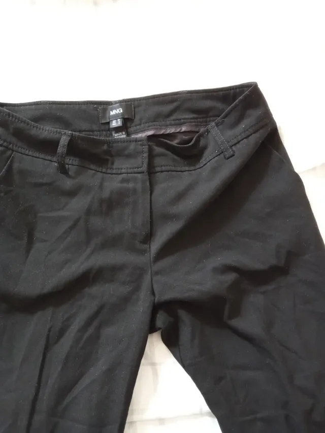 Pantalón campana negro mujer