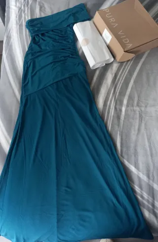 Vestido de fiesta largo de un hombro