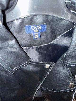 Chaqueta cuero niña estrella