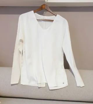 Blusa YERSE blanca manga larga