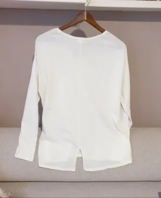 Blusa YERSE blanca manga larga