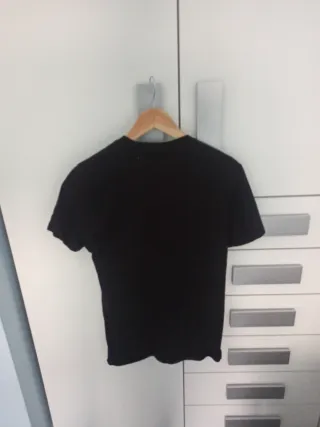 Camiseta Bershka Negra Básica Talla S