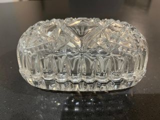 Joyero cristal tallado con tapa