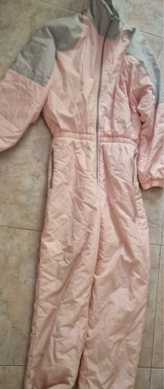 Mono de esquí rosa y blanco mujer talla 42