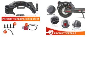 Guardabarros trasero LED Segway Ninebot Max G30