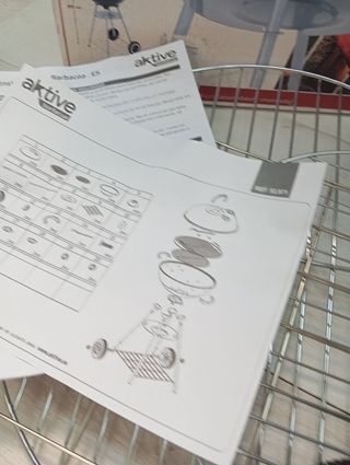 Barbecue a carbone portatile rotondo AKTIVE 46x89 cm