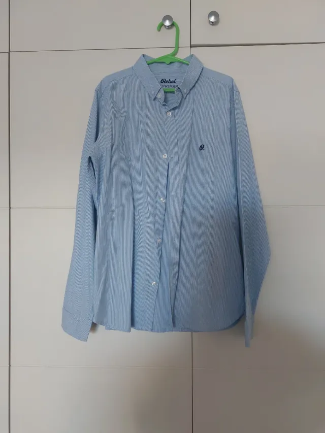 Camisa Rayas Azul Rebel Primark 11-12 Años