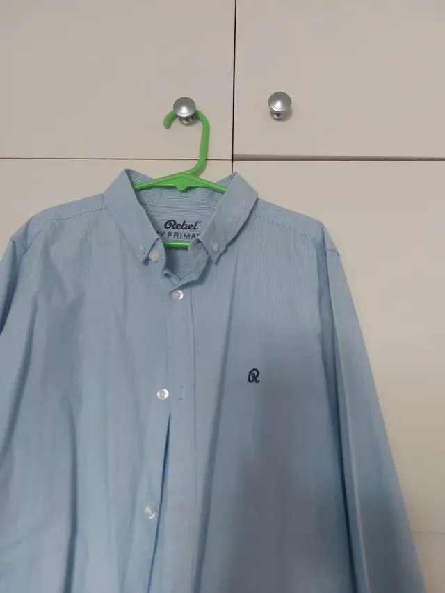 Camisa Rayas Azul Rebel Primark 11-12 Años