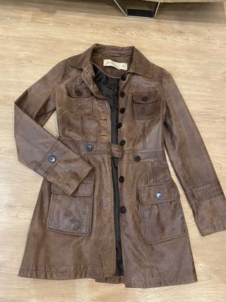 Chaqueta de piel marrón Talla M
