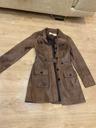 Chaqueta de piel marrón Talla M