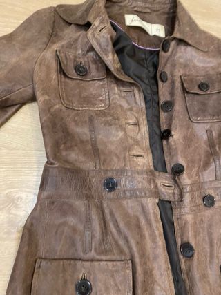 Chaqueta de piel marrón Talla M