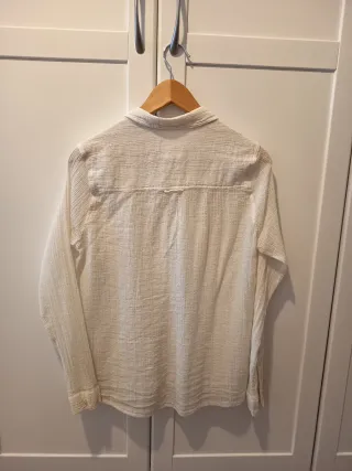 Camisa Pepe Jeans Blanca Talla L con hilos dorados