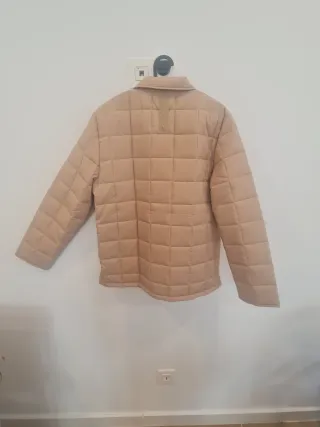Chaqueta Rains acolchada beige T.M, nueva