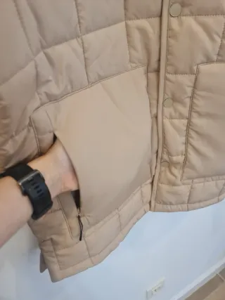 Chaqueta Rains acolchada beige T.M, nueva