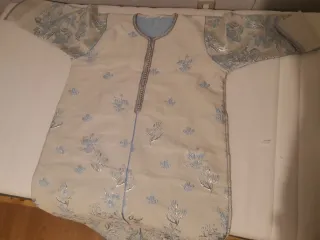 Caftán árabe beige y azul talla XXXL