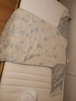 Caftán árabe beige y azul talla XXXL