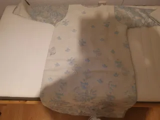 Caftán árabe beige y azul talla XXXL