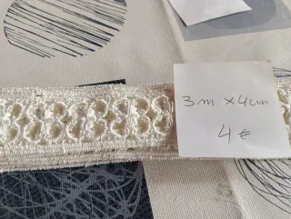 Retales de encaje blanco