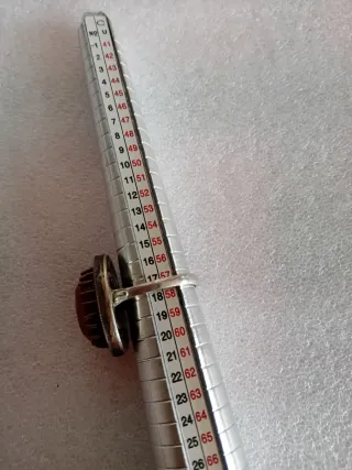 Anello Argento 925 Vintage Pietra Rossa