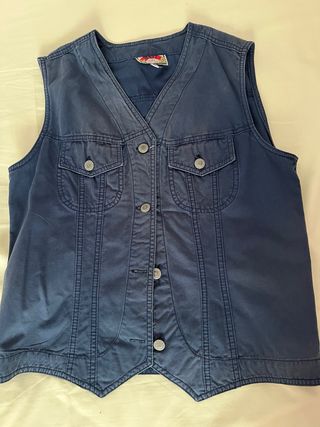 Chaleco azul mujer