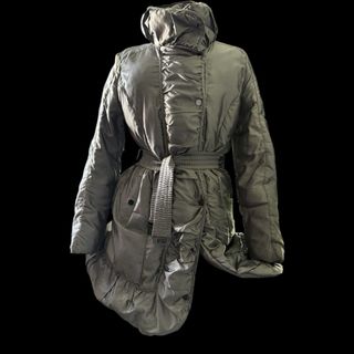 Piumino lungo Zara donna  grigio metallizzato