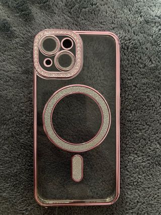 Cover iPhone 15 Rosa Glitter