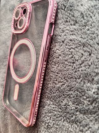 Cover iPhone 15 Rosa Glitter
