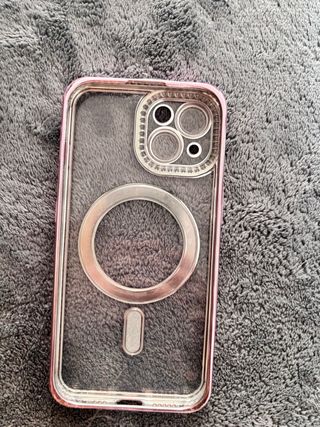 Cover iPhone 15 Rosa Glitter