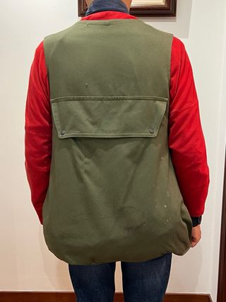 Chaleco de caza verde talla 54