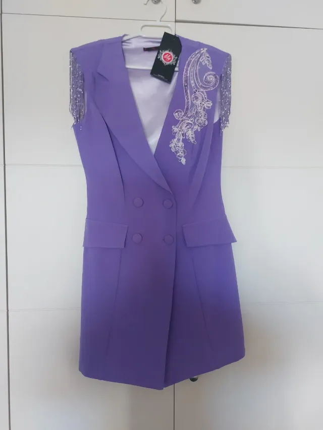 Vestido Morado Elegante Talla S/M