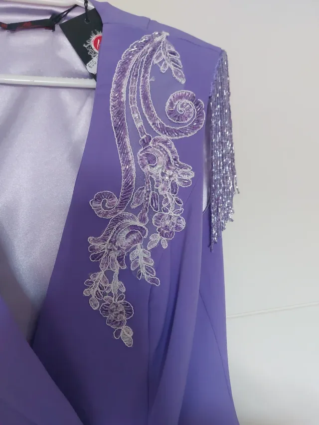 Vestido Morado Elegante Talla S/M