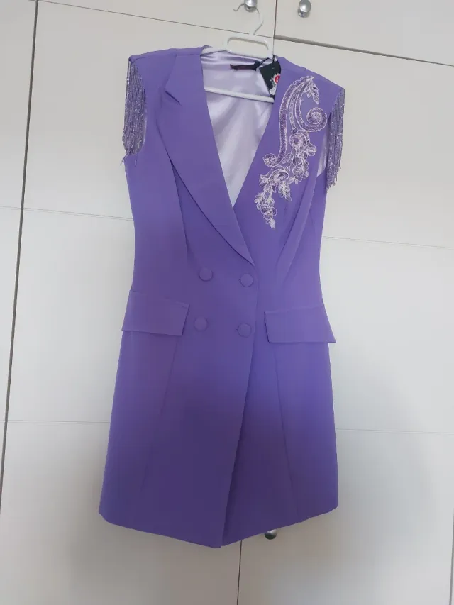 Vestido Morado Elegante Talla S/M