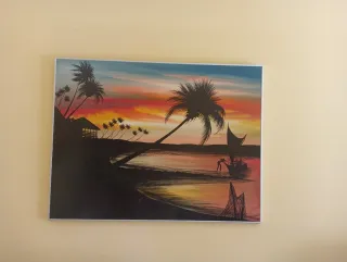 3 Cuadros Decorativos Azules y Plateados